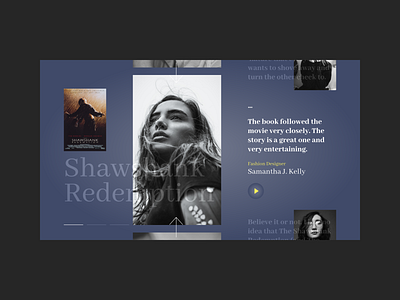 Daily UI #039 - Testimonials 039 allure book dailyui image minimalism model photo promo quote testimonial text ui ux web web design website woman