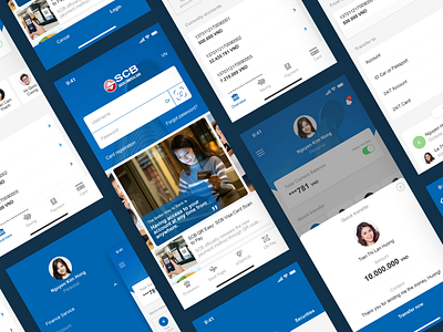 Saigon Commercial Bank app bank corporate finance money pay payment transfer ui ux