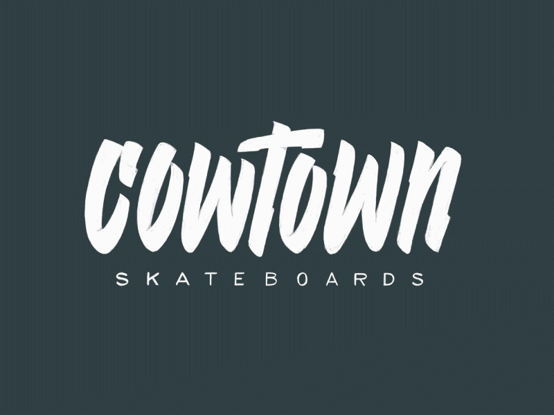 Cowtown Shred Sleds arizona calligraphy heelflip front board illustration lettering logo phoenix skateboarding sketch wordmark