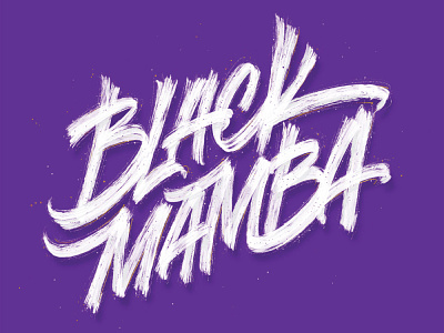 Black Mamba calligraphy hand drawn kobe bryant lettering procreate type typography wordmark