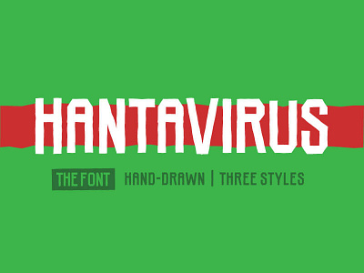 Hantavirus Font distressed font geometric hand drawn industrial lettering rough slab serif type typeface typography