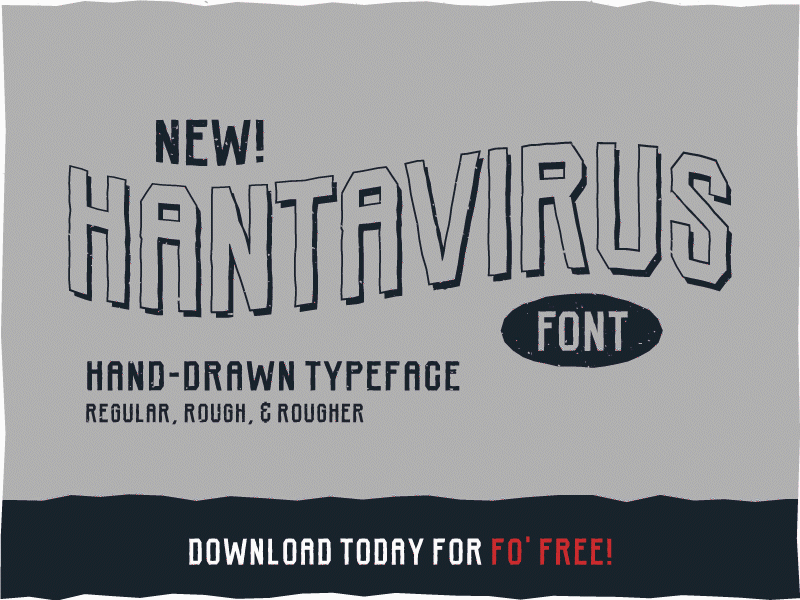 Hantavirus Font distressed font geometric hand drawn industrial lettering rough stamp type typeface typography vintage