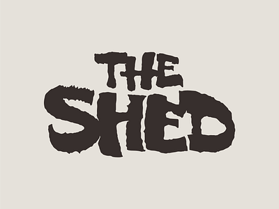 The Shed branding calligraphy hand drawn identity illustration lettering logo ruling pen texas