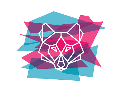 Iodes Lykos Brand Mark app branding design geometric icon identity illustration kaleidoscope logo mark shape wolf