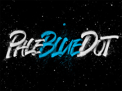 Pale Blue Dot astronomy branding brush calligraphy design identity lettering ligature logo space type typography