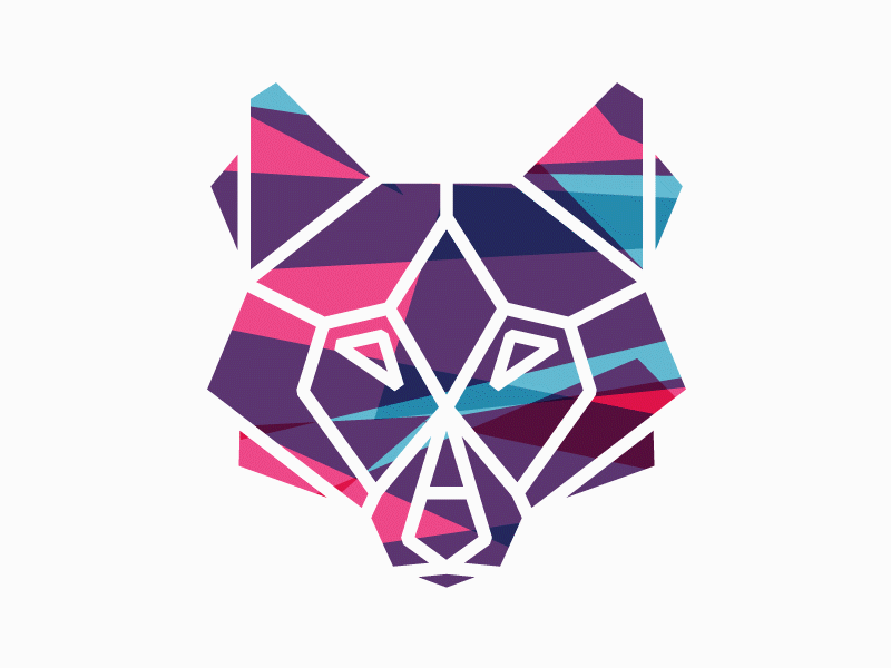 Iodes Lykos Brand Mark app branding design geometric gif icon identity illustration kaleidoscope logo mark wolf