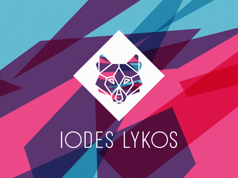 Iodes Lykos Brand Mark app brand design geometric gif icon identity illustration keleidoscope logo mark wolf