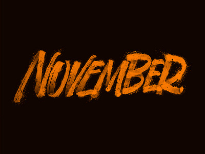 November autumn brush calligraphy identity lettering ligature logo november type typography