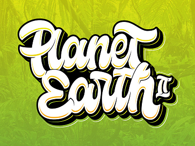Planet Earth II brush calligraphy earth identity jungle lettering logo nature planet type typography vector