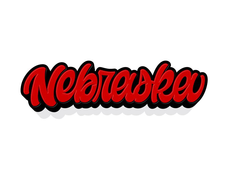 Go Big Red bezier big red calligraphy design huskers lettering logo nebraska type typography vector