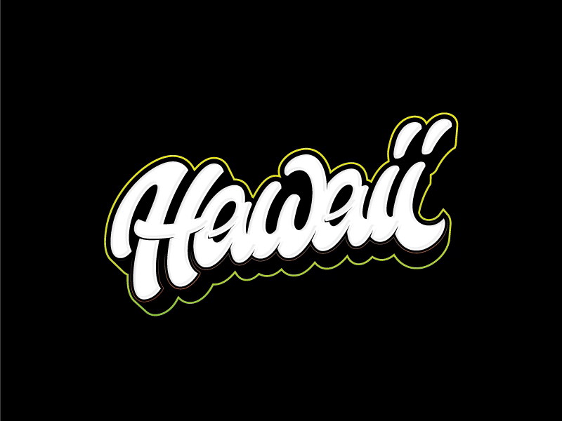 Aloha! aloha calligraphy design hawaii honolulu island lettering logo mahalo type typography