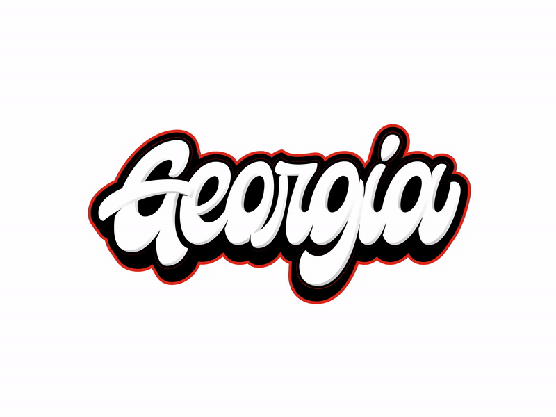 Go Bulldogs bulldogs calligraphy design georgia lettering logo type typography uga vector