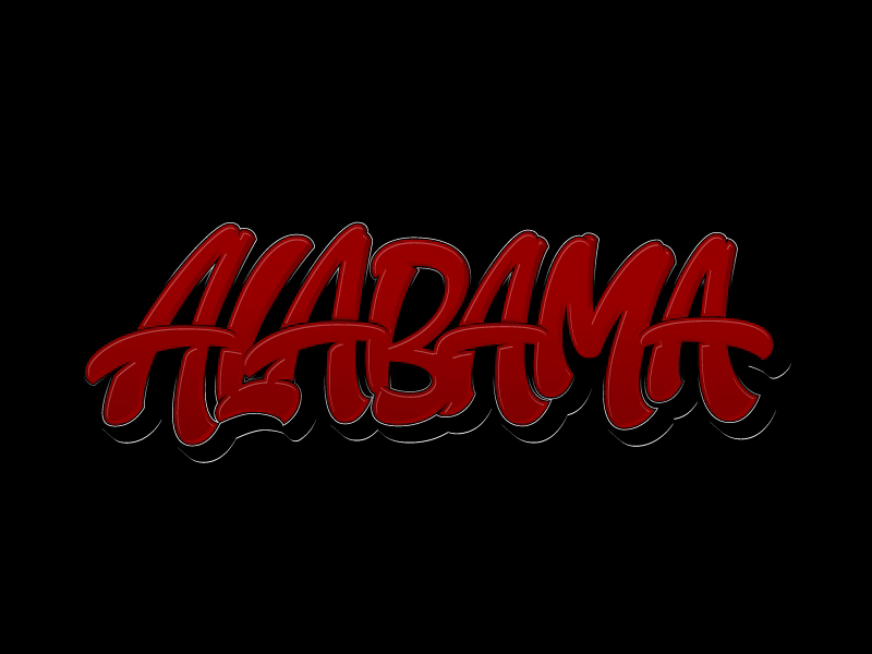 Roll Tide! alabama brush calligraphy college crimson tide design gif lettering logo type typography vector