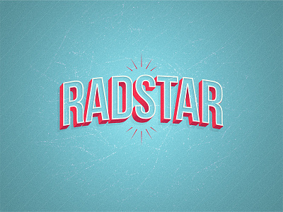 Radstar calligraphy design gif graffiti lettering logo rad shadow star texture type typography