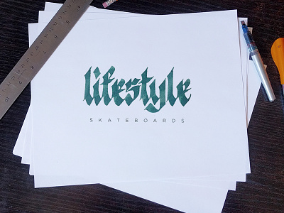 Lifestyle Skateboards arizona blackletter calligraphy design graphic lettering pilot parallel pen shred type typography ui ux web