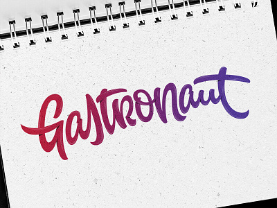 Gastronaut Type beer calligraphy custom type gastro hand drawn lettering logo pub script typography vector wordmark