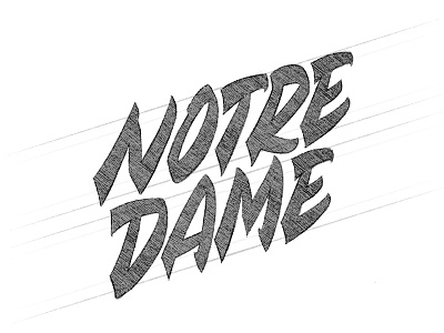 Notre Dame calligraphy cathedral fire lettering logo notredame sketch solidarity typography