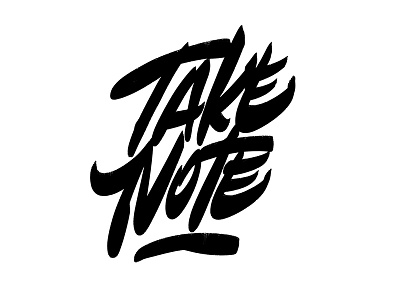 Take Note basketball calligraphy lettering logo nba playoffs procreate typography