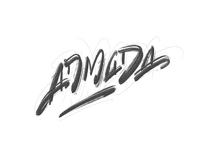 Armada armada calligraphy handstyle illustration ipad lettering procreate sail ship sketch typography wordmark