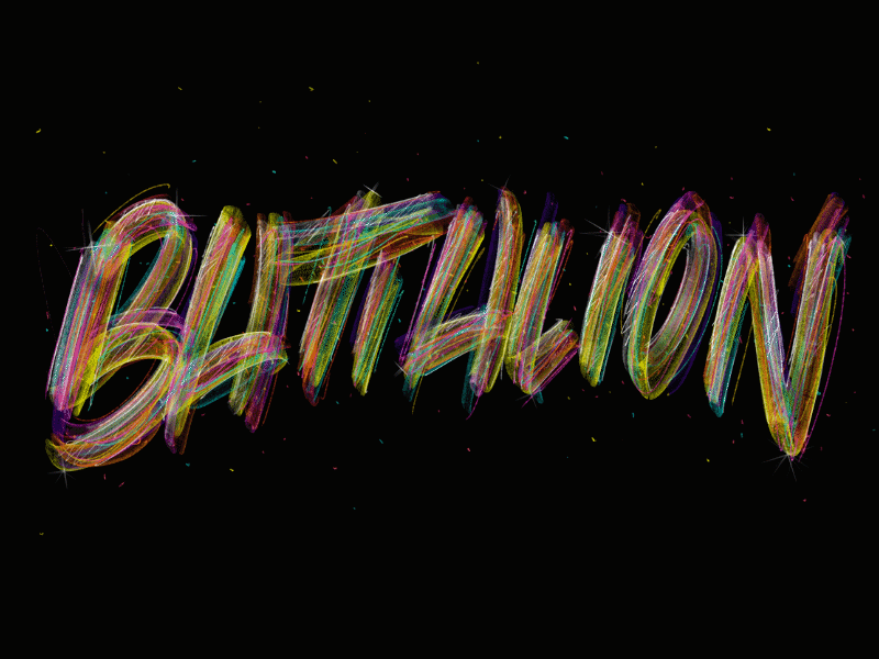 Battalion Neon battalion brush calligraffiti calligraphy ipad lettering neon procreate type typography