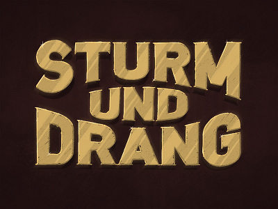 Sturm Und Drang aesthetic calligraphy drama german goethe gold ipad lettering poetry procreate romance shakespeare storm and drive