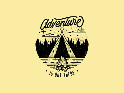 Adventure Tshirt Design adventure camping hand lettering holiday
