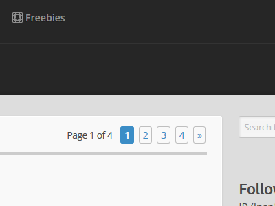 Simple Pagination blog blue dark flat grey icon input light pagination search shadow web design