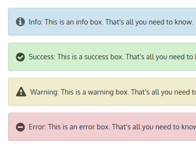Pure CSS Alerts - Info, Success, Warning & Error alert design dialog error info success warning webdesign