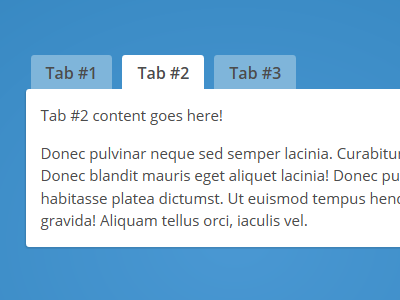 Creating Tabs with jQuery (Tutorial) blue colour design light minimal module tabs tutorial typography ui web website