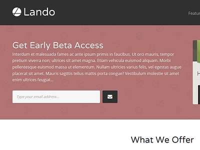 Lando - Responsive Landing Page