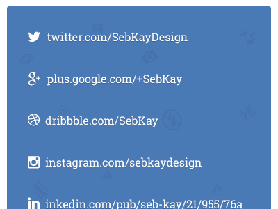 Pattern Social Sidebar blue design icon social type typography web design website