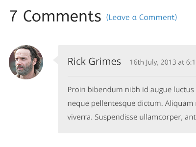Simple Post Comments (feat. Rick Grimes)