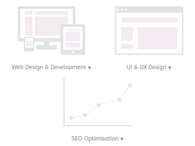 Services (Small) design grey icon illustration pink seo ui ux web design website