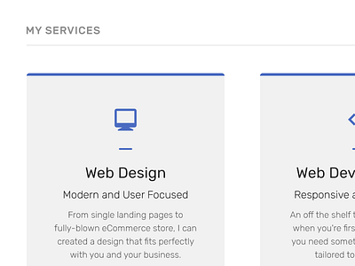 Services accent blue design icon line web web design website