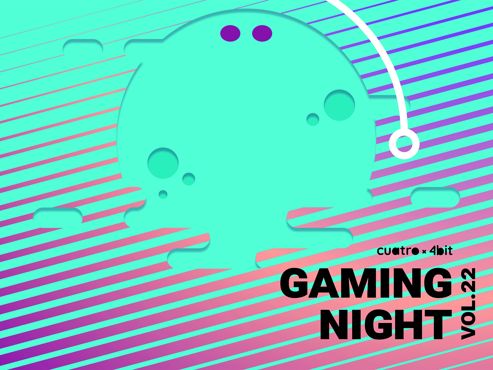 4x4bit Gaming Night Podcast vol.22 2d cover artwork editorial illustration figma geometric geometry graphicdesign illustration paper cut podcast cover poster posterdesign shapes vector art