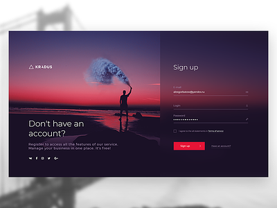 Sign Up Page 001 daily ui dailyui dark form interface sign up signup ui ux web website