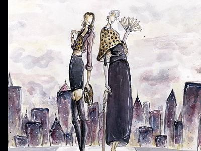 New Yorker cover design illustration ink magazine pen watercolor