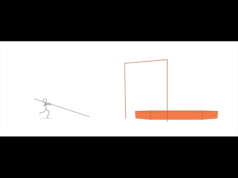 winner. animation digital illustrator olympics pole vault stick figure
