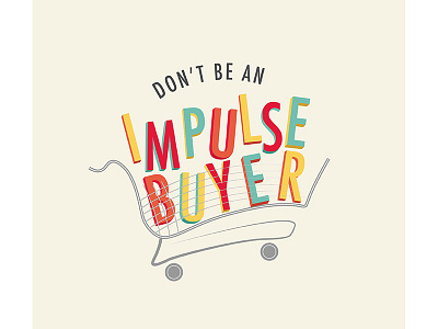 Impulse Buyer design illustrator infographic shopping type design typography