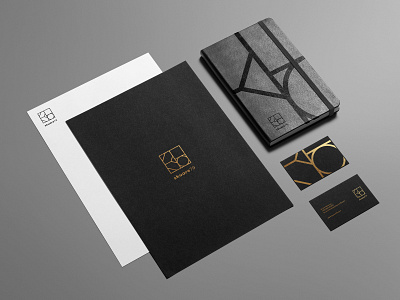 Skuare79 Stationery branding gold identity minimal pantone stationery