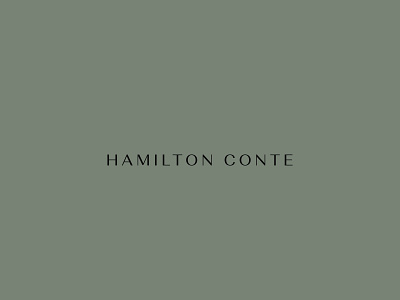 Hamilton Conte Logo branding editorial design furniture green homeaccessories identity logo logotype luxury luxury brand minimalism parisian rebranding scandinavian typeface typography webdesign