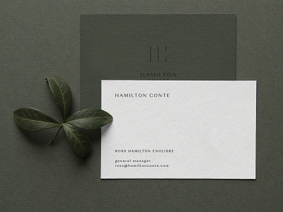 Hamilton Conte Business Cards branding business cards minimal