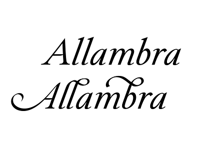 Allambra typedesign typography