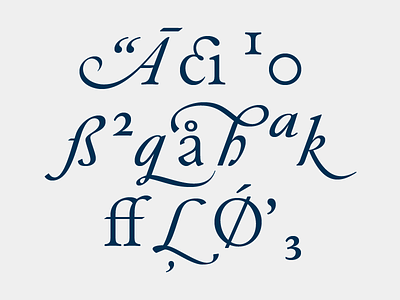 Paciencia V2 fleuron font free font ligatures new font ornaments swash type design typography