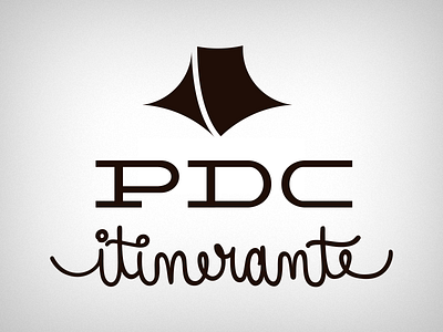 Pdc Itinerante branding lettering logo symbol