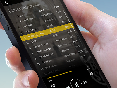 Mixr - Playlist View app apple concept ios iphone iphone 5