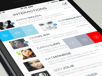 Posse - Interactions Screen chat concept imessage ios 7 iphone 5s message