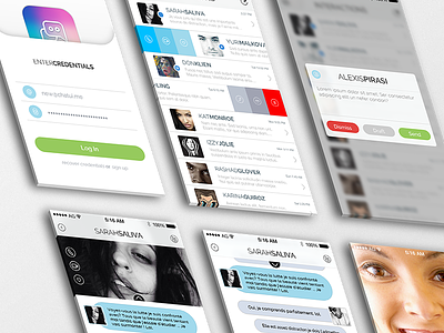 Posse Screens application chat concept imessage ios 7 iphone 5s message