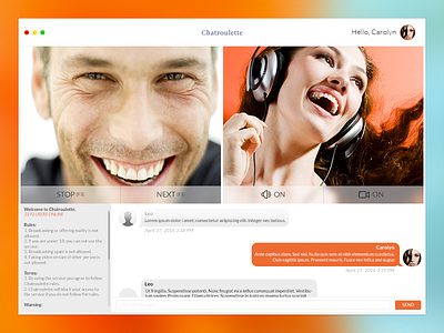 pustes op hærge Kvalifikation Chatroulette for OSX by André Givenchy on Dribbble