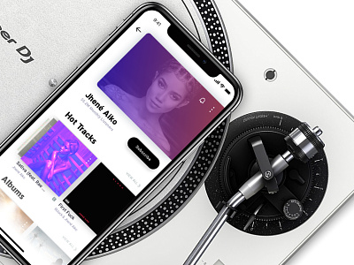 Adio - Artist Profile andregivenchy app clean gradient ios iphone mobile music profile responsive social white